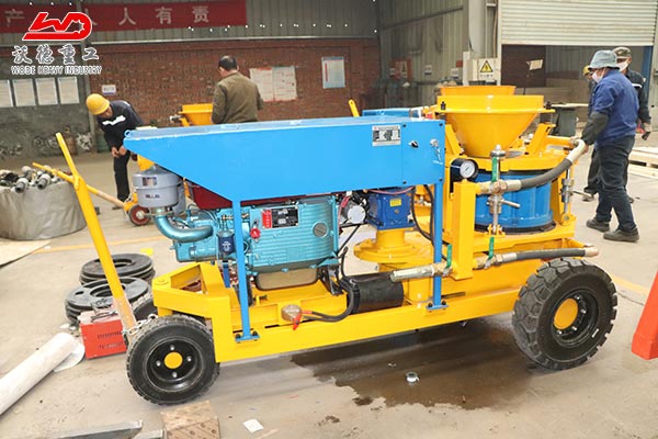 Concrete Sprayer Gunite Machine with Rail Wheel