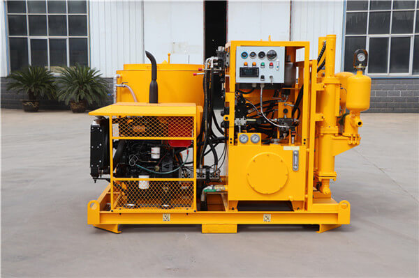 Portable adjustable pressure cement grout pump station