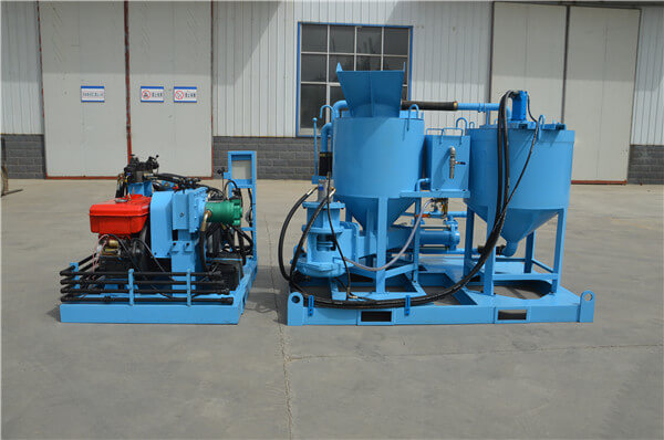 High pressure cement grout injection pump station