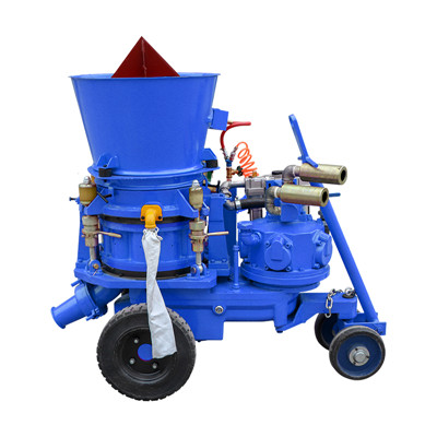 Pneumatic motor refractory concrete shotcrete machine